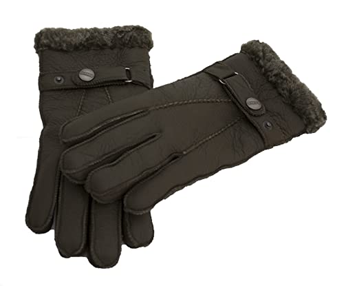 Reissner Lammfelle Fingerhandschuhe HDS-FINGER2-NAP-WGR-L Merino Lammfell Nappa Leder Farbe waldgrün Größe L von Reissner Lammfelle