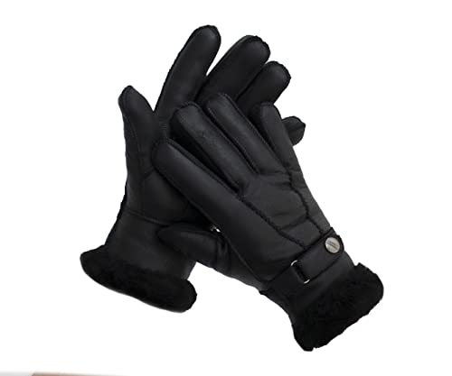 Reissner Lammfelle Fingerhandschuhe HDS-FINGER2-NAP-SCH-L Merino Lammfell Nappa Leder Farbe schwarz Größe L von Reissner Lammfelle