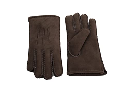 Reissner Lammfelle warme Merino Lammfell Finger Handschuhe für Damen und Herren HDS-FINGER1-XS-BRA braun XS (Handumfang 15cm) von Reissner Lammfelle