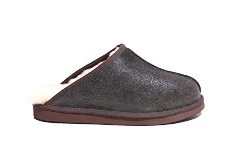 Reissner Lammfelle | Engel Hausschuhe Polar de Luxe | Pantoffel | Veloursleder | Innenfutter echtes Merino Lammfell | Vintage Style | 45 von Reissner Lammfelle