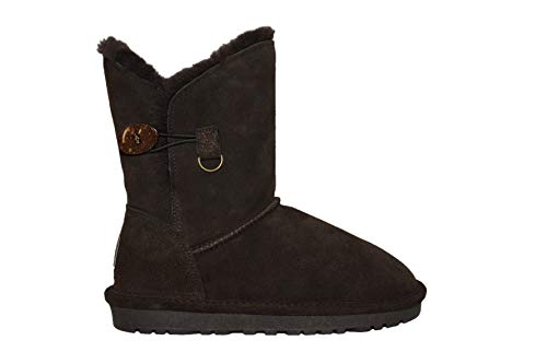 Reissner Lammfelle Engel Lammfell Boots LARA Halbschaft Winter Schlupfstiefel braun, Größe 41 von Reissner Lammfelle