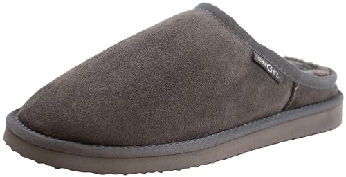 Reissner Lammfelle | Engel Hausschuhe Island | Pantoffel | Innenfutter echtes Merino Lammfell | Silber grau 44 von Reissner Lammfelle