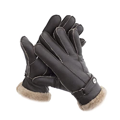 Reissner Lammfelle Fingerhandschuhe HDS-FINGER2-NAP-MOC-XXL Merino Lammfell Nappa Leder Farbe mocca Größe XXL von Reissner Lammfelle