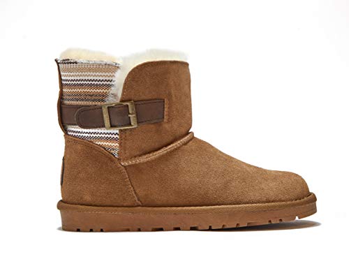 Reissner Lammfelle | Engel Winterboots KIM | knöchelhohe warme Stiefeletten | Innenfutter echtes Merino Lammfell | hellbraun 38 von Reissner Lammfelle