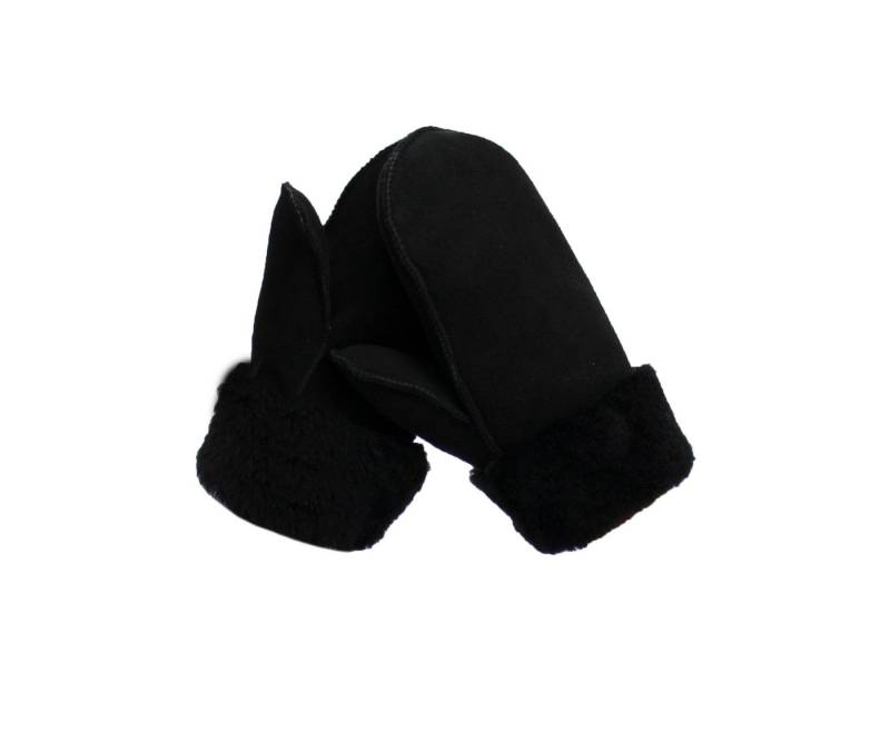 Reissner Lammfelle Lederhandschuhe Fäustlinge Faust Handschuhe Lammfell mit Veloursleder (1-St., mit umgeschlagbarem Rand) von Reissner Lammfelle