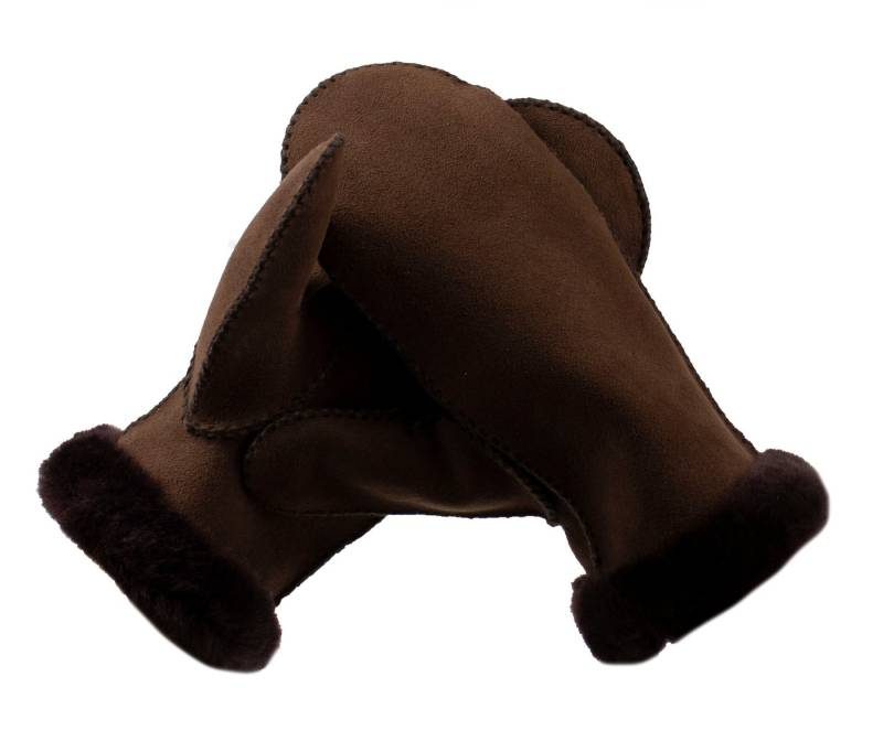 Reissner Lammfelle Lederhandschuhe Fäustlinge Faust Handschuhe Merino Lammfell und Veloursleder (2-St) von Reissner Lammfelle