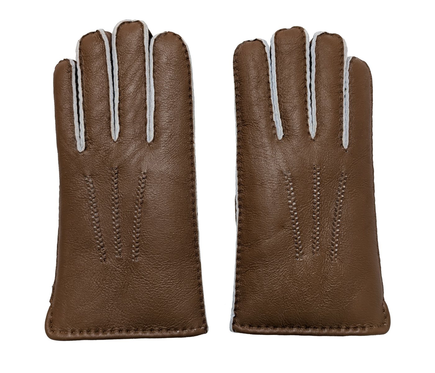 Reissner Lammfelle Lederhandschuhe Finger Handschuhe LUX NAPPA Merino Lammfell mit Nappaleder (1-St) von Reissner Lammfelle