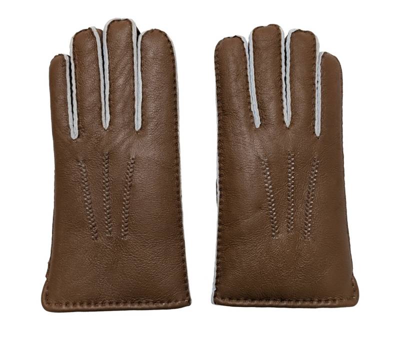 Reissner Lammfelle Lederhandschuhe Finger Handschuhe LUX NAPPA Merino Lammfell mit Nappaleder (1-St) von Reissner Lammfelle