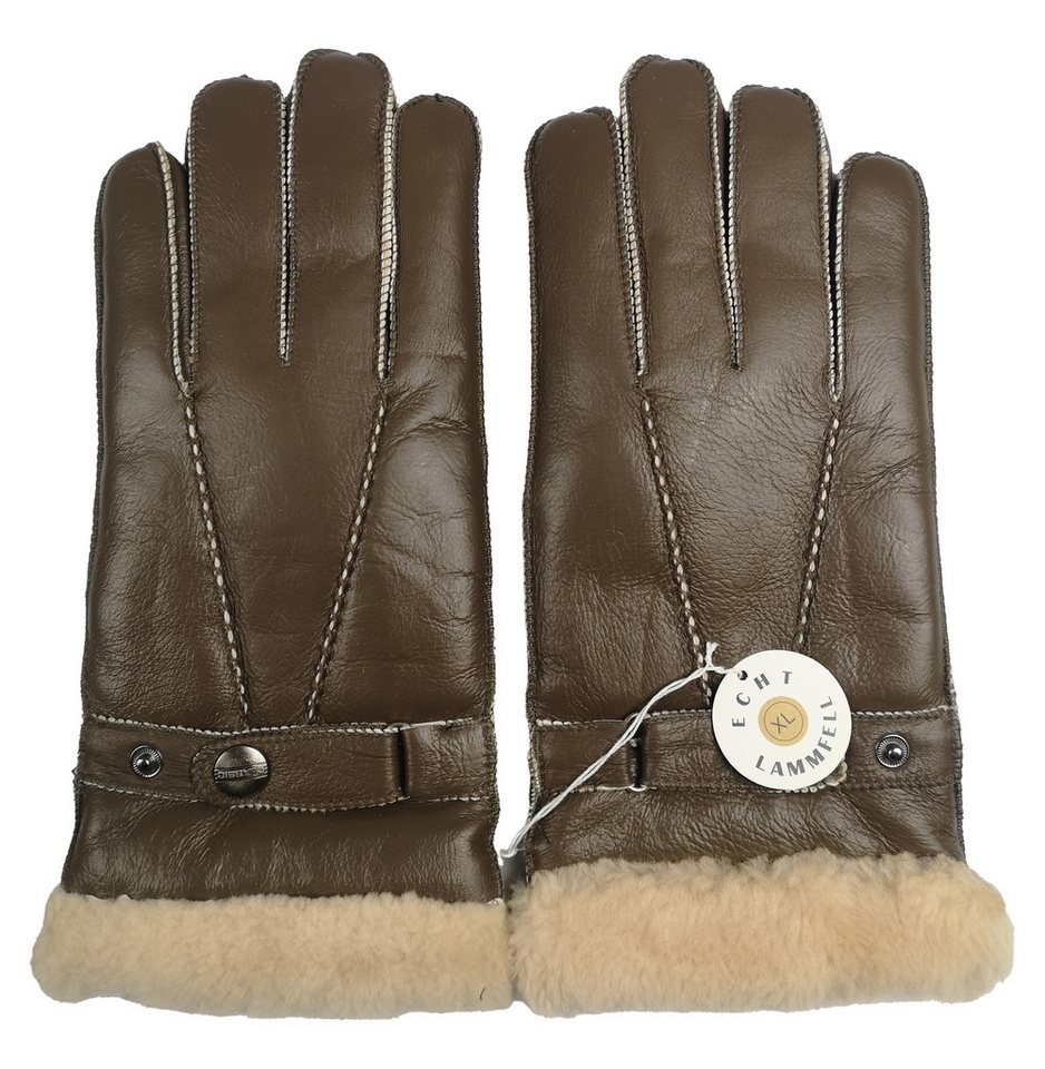 Reissner Lammfelle Lederhandschuhe Finger Handschuhe Nappaleder gefüttert echtes Lammfell (1-St) von Reissner Lammfelle