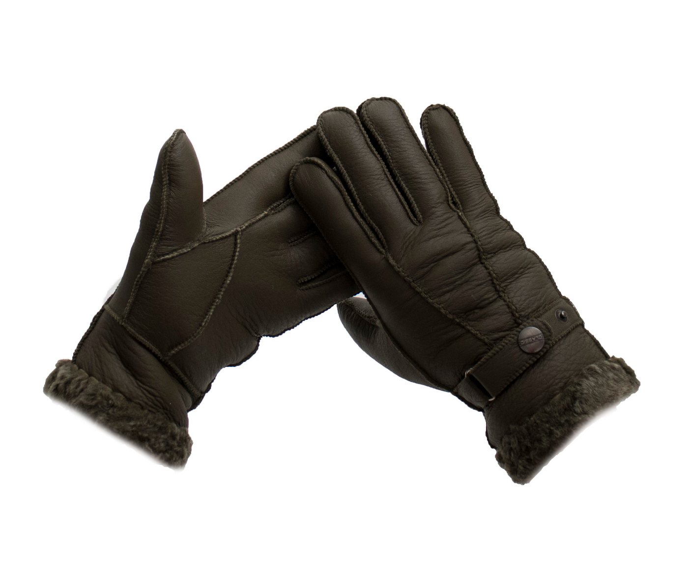 Reissner Lammfelle Lederhandschuhe Finger Handschuhe Nappaleder gefüttert echtes Lammfell (2-St) von Reissner Lammfelle