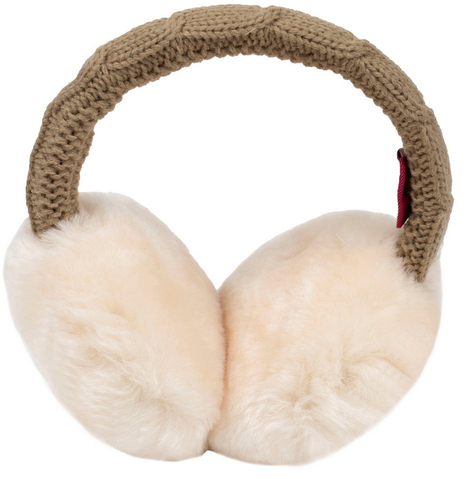 Reissner Lammfelle Ohrenwärmer Kopfbügel Ohrenschützer MIKA Merino Lammfell & Strickware gefüttert mit weichem Lammfell von Reissner Lammfelle