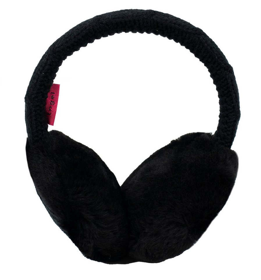 Reissner Lammfelle Ohrenwärmer Kopfbügel Ohrenschützer MIKA Merino Lammfell & Strickware gefüttert mit weichem Lammfell von Reissner Lammfelle