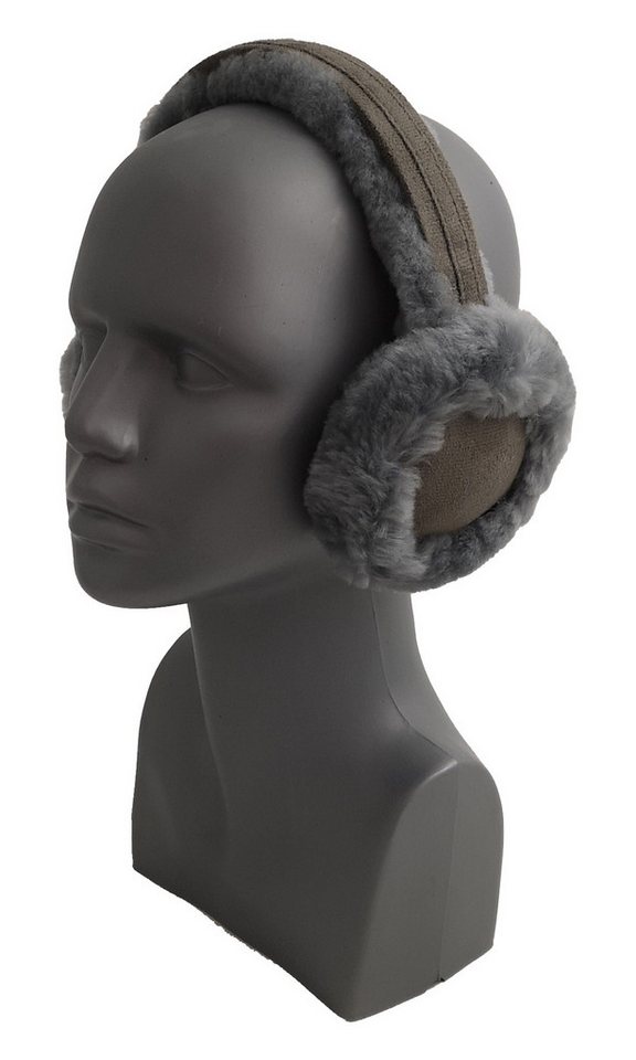 Reissner Lammfelle Ohrenwärmer Kopfbügel Ohrenschützer ULI echtes Merino Lammfell und Veloursleder gefüttert mit weichem Lammfell von Reissner Lammfelle