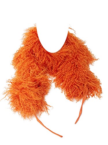 Reissner Lammfelle Boa Schal Stola aus Tibetlammfell Farbe orange JAY12 Boa-140 von Reissner Lammfelle