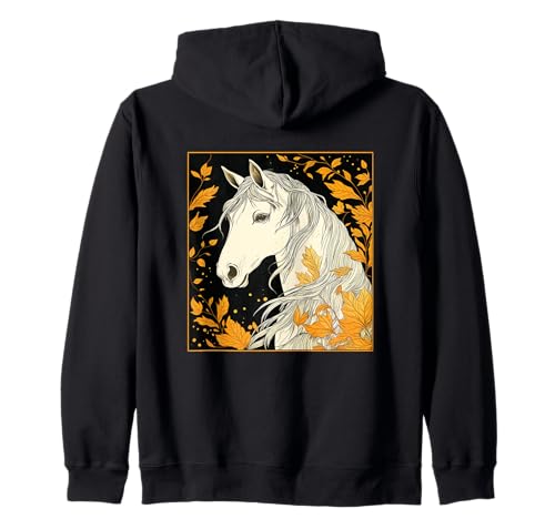 Pferd Herbst Blätter Pferde Mädchen Kapuzenjacke Pferd Herbst Blätter Pferde Mädchen Kapuzenjacke von Reiten Pferdefan Pferdeliebhaber Pferdemotiv