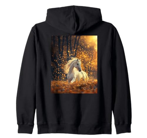Pferd Herbst Blätter Pferde Mädchen Kapuzenjacke Pferd Herbst Blätter Pferde Mädchen Kapuzenjacke von Reiten Pferdefan Pferdeliebhaber Pferdemotiv