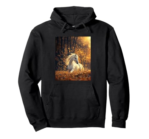 Pferd Herbst Blätter Pferde Mädchen Pullover Hoodie Pferd Herbst Blätter Pferde Mädchen Pullover Hoodie von Reiten Pferdefan Pferdeliebhaber Pferdemotiv