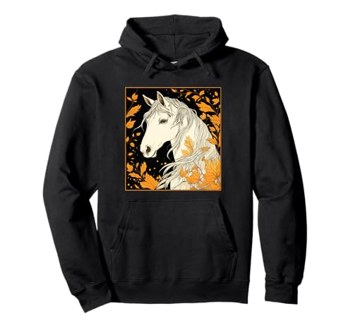 Pferd Herbst Blätter Pferde Mädchen Pullover Hoodie Pferd Herbst Blätter Pferde Mädchen Pullover Hoodie von Reiten Pferdefan Pferdeliebhaber Pferdemotiv