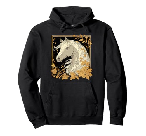 Pferd Herbst Blätter Pferde Mädchen Pullover Hoodie Pferd Herbst Blätter Pferde Mädchen Pullover Hoodie von Reiten Pferdefan Pferdeliebhaber Pferdemotiv
