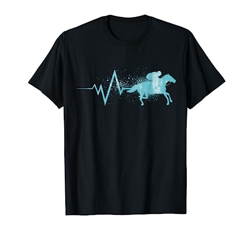 Herzschlag EKG Reiten Reitsport Reiter Kinder Mädchen Jungs T-Shirt von Reiten Reitsport Reiterin Pferde Geschenkideen