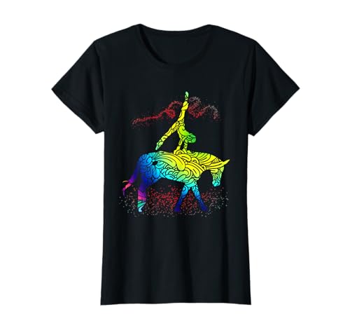 Reiter Reiterin Reitverein Voltigieren & Geschenke Frauen Unisex-Erwachsene, Unisex-Kinder Schwarz XS Klassisches Voltigieren Design mit V-Ausschnitt T-Shirt von Reiter Reiterin Reitverein Voltigieren & Geschenke