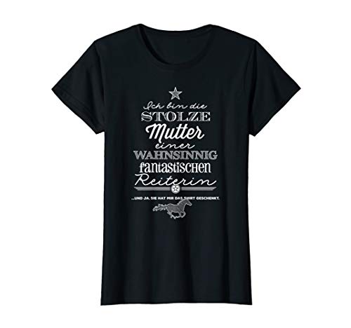 Damen Stolze Mutter einer fantastischen Reiterin - lustige Sprüche T-Shirt von Reiter und Pferdefan Collection