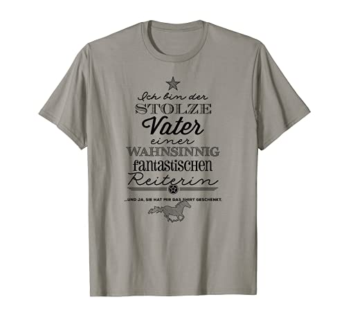 Herren Stolzer Vater einer fantastischen Reiterin - lustige Sprüche T-Shirt von Reiter und Pferdefan Collection