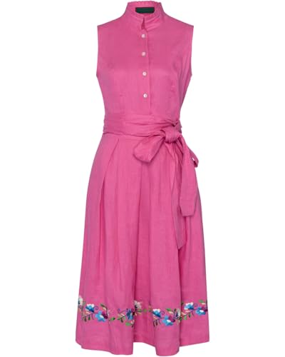 Reitmayer Ärmelloses Leinenkleid mit Blumen Pink 42 von Reitmayer