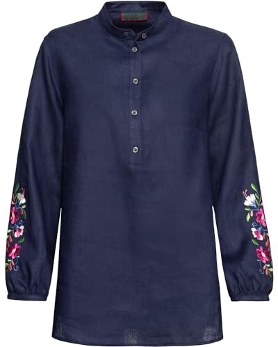 Reitmayer Bluse mit Blumenstickerei Dunkelblau 44 von Reitmayer