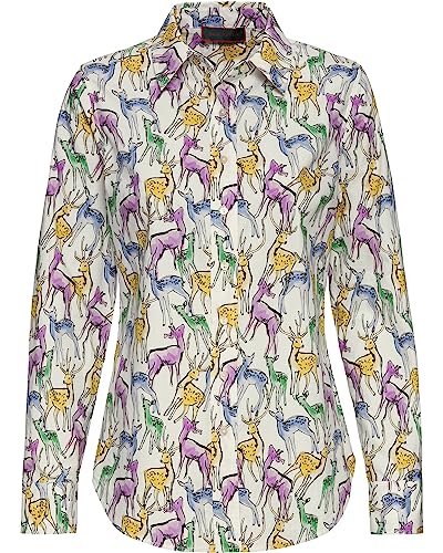 Reitmayer Bluse mit Hirsch Motiv Weiß/Bunt 46 von Reitmayer
