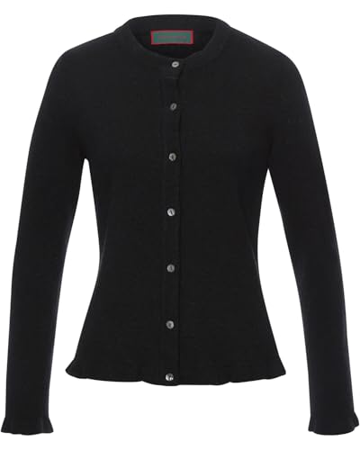 Reitmayer Cardigan mit Rüschenkante Schwarz 46 von Reitmayer