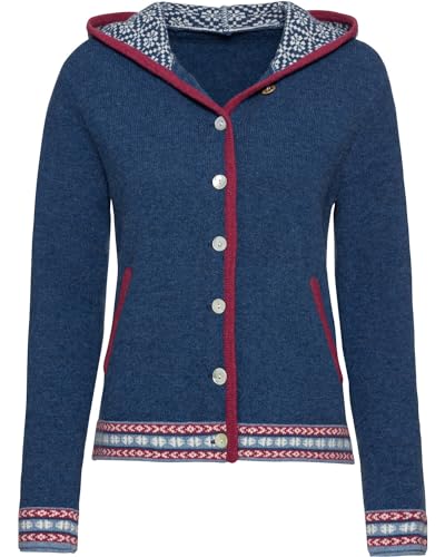 Reitmayer Jacquard-Cardigan mit Kapuze Blau/Beere 48 von Reitmayer