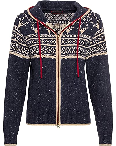 Reitmayer Jacquard-Zipp-Strickjacke Blau 38 von Reitmayer