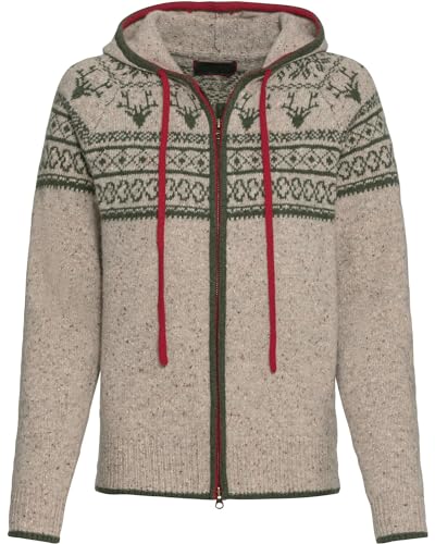 Reitmayer Jacquard-Zipp-Strickjacke Grau/Grün/Rot 40 von Reitmayer