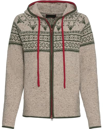 Reitmayer Jacquard-Zipp-Strickjacke Grau/Grün/Rot 48 von Reitmayer