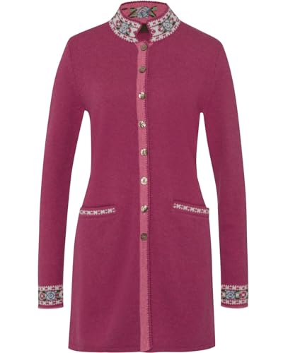 Reitmayer Lange Strickjacke mit Jacquard-Muster Pink 46 von Reitmayer