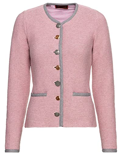 Reitmayer Linksstrickjacke mit Hirschstick Rosé/Grau 34 von Reitmayer