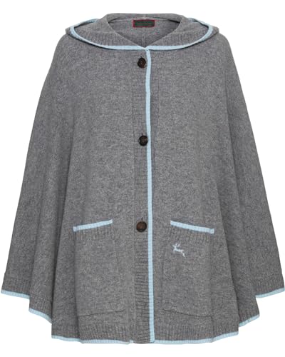 Reitmayer Poncho mit Kapuze Grau/Blau M von Reitmayer