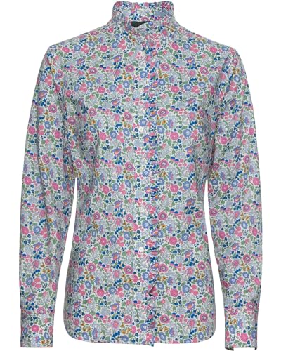 Reitmayer Stehkragenbluse mit Blumenmuster Weiß/Blau 46 von Reitmayer