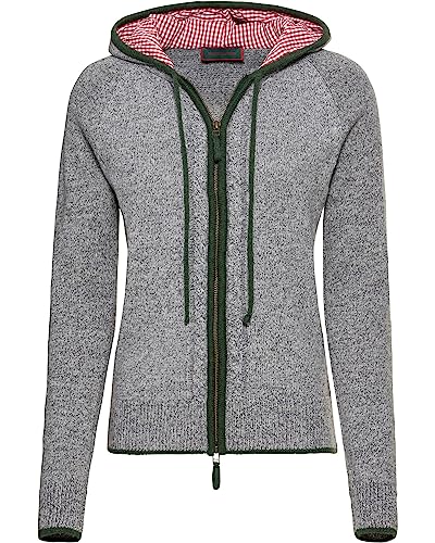 Reitmayer Strickjacke mit Kapuze Grau/Grün 40 von Reitmayer