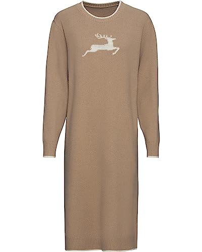 Reitmayer Strickkleid mit Hirsch Beige/Weiß 38 von Reitmayer