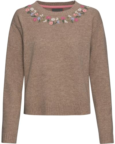 Reitmayer Strickpullover mit Blumenstick Beige 46 von Reitmayer