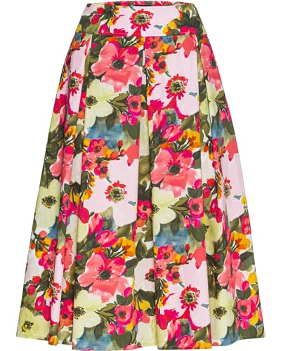 Reitmayer Weiter Rock mit Blumen-Allover Grün/Rosa 44 von Reitmayer