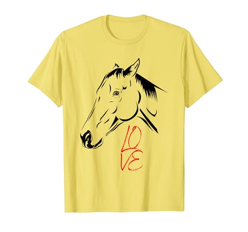 Wunderschönes Pferdekopf Motiv, Mädchen lieben Pferde T-Shirt von Reitsport Pferde Tshirt reiten Mädchen Shirt Pferd