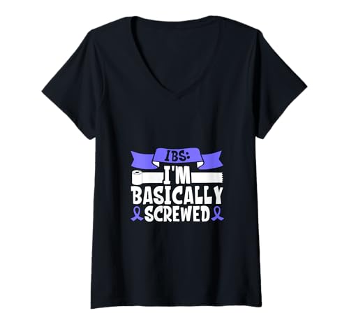 Damen Reizdarm Humor - Ich Bin geliefert T-Shirt mit V-Ausschnitt Damen Reizdarm Humor - Ich Bin geliefert T-Shirt mit V-Ausschnitt von Reizdarm Awareness Designs