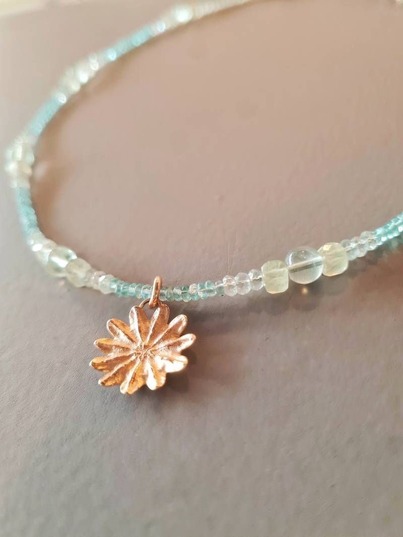 Halskette Collier Gold Edelsteine Mohnkapsel Naturschmuck Halskette Collier Gold Edelsteine Mohnkapsel Naturschmuck von ReizigNaturformen