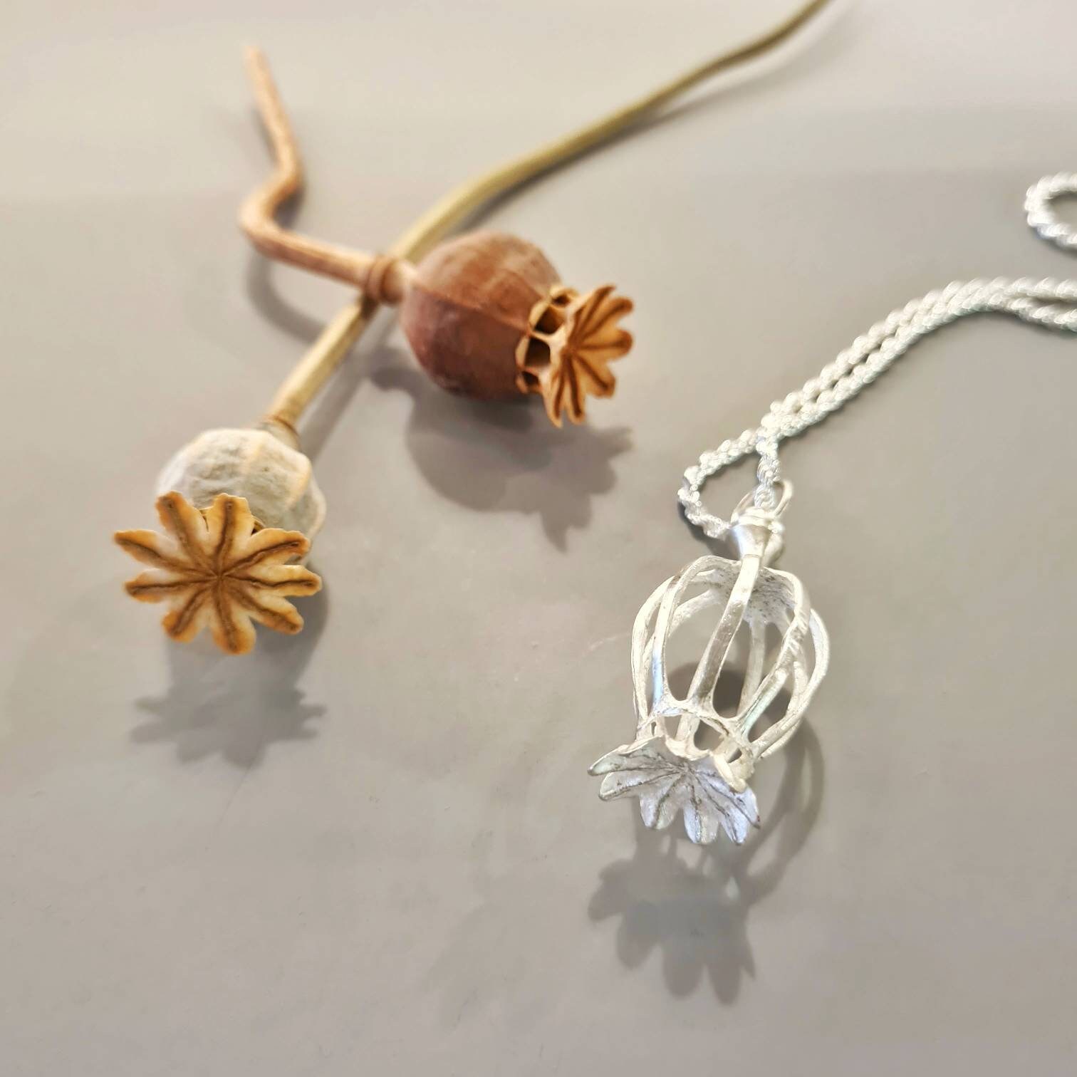 Naturschmuck Silber 925Er Mohnkapsel Naturschmuck Silber 925Er Mohnkapsel von ReizigNaturformen