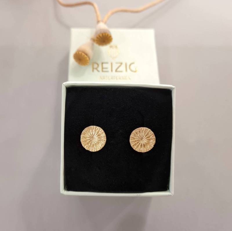 Ohrstecker 585Er Gelbgold Mohnkapsel Mohn Mohnstempel von ReizigNaturformen