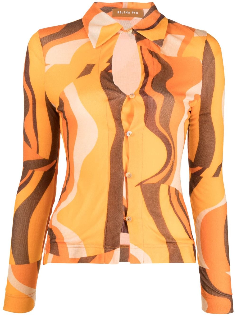 Rejina Pyo Lowry Hemd mit abstraktem Print - Orange von Rejina Pyo