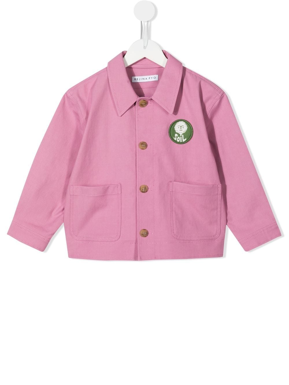 Rejina Pyo Riley Jeansjacke mit Logo-Patch - Rosa von Rejina Pyo